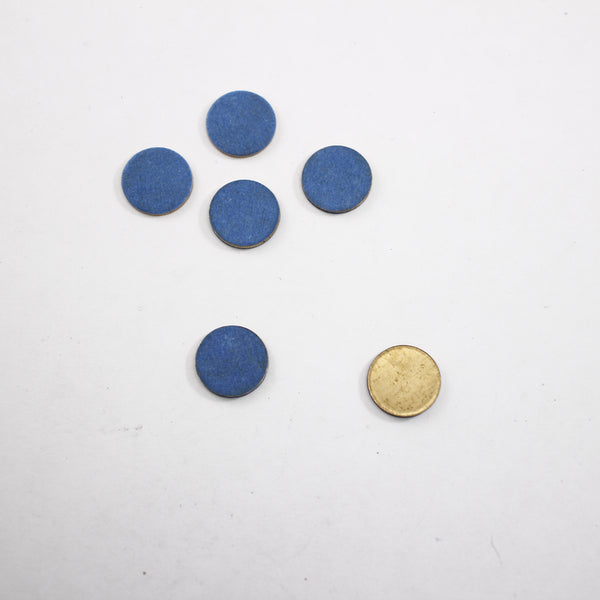 1/2" Nugold (Brass) Disks - 6 pieces - Supply Destash - Completely Hammered