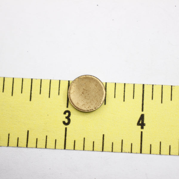1/2" Nugold (Brass) Disks - 6 pieces - Supply Destash - Completely Hammered