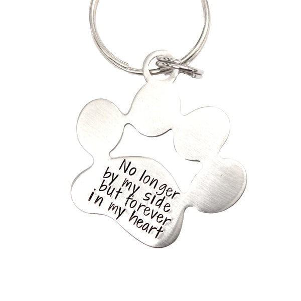 "No longer by my side but forever in my heart" Stainless Steel keychain - Discounted and ready to ship