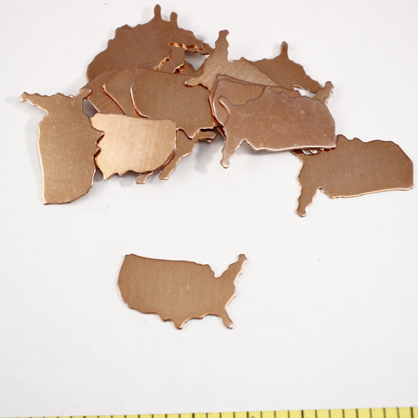 United States Stamping Blank - Copper - Supply Destash - Completely Hammered