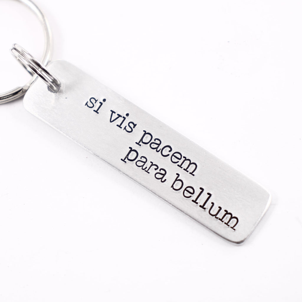"si vis pacem para bellum" Keychain - Discounted and ready to ship