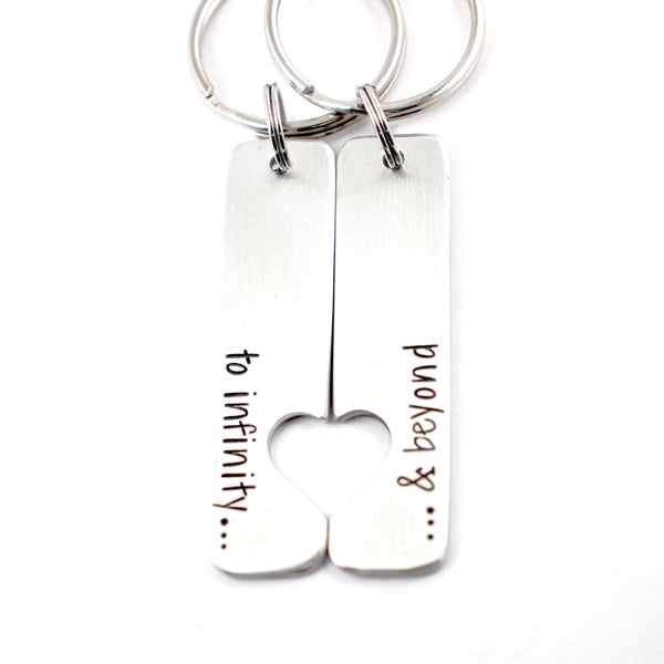 "to infinity & beyond" - Couples Keychain Set