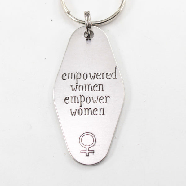 Empowered women empower women keychain 2" x 1" Stainless steel