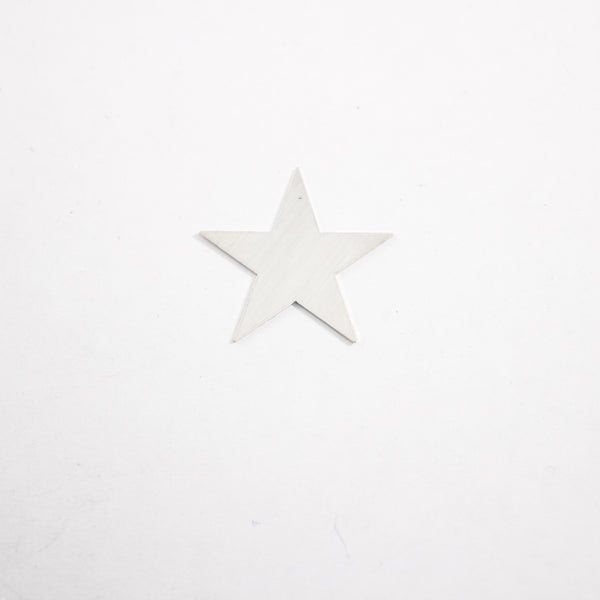 Star Stamping, Sterling Silver 23mm x 23mm - 25G.- Supply Destash - Completely Hammered