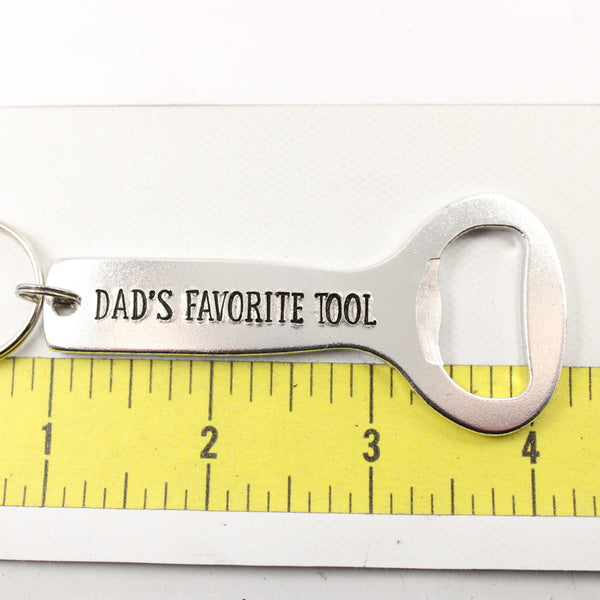 "Dad's Favorite Tool" Bottle Opener Keychain
