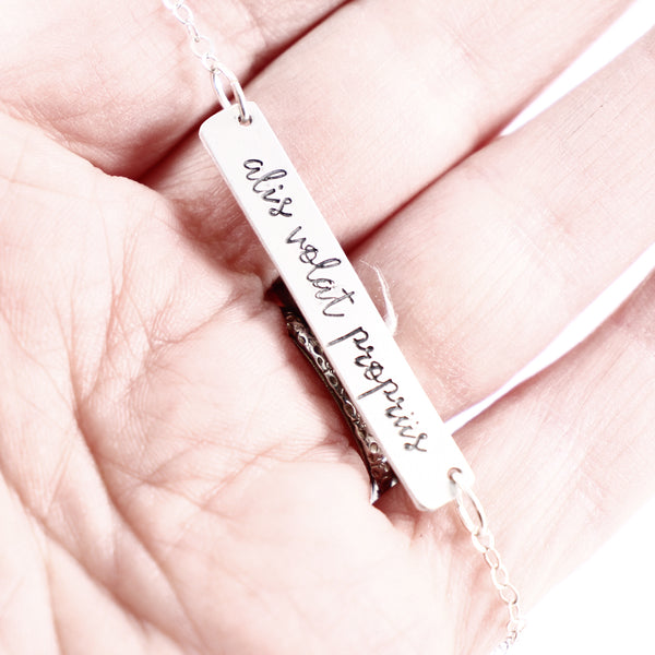 "alis volat propriis" Necklace - Sterling Silver