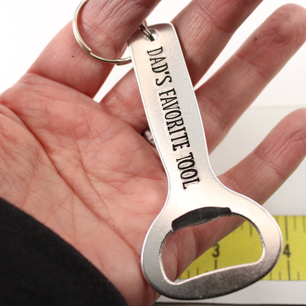 "Dad's Favorite Tool" Bottle Opener Keychain