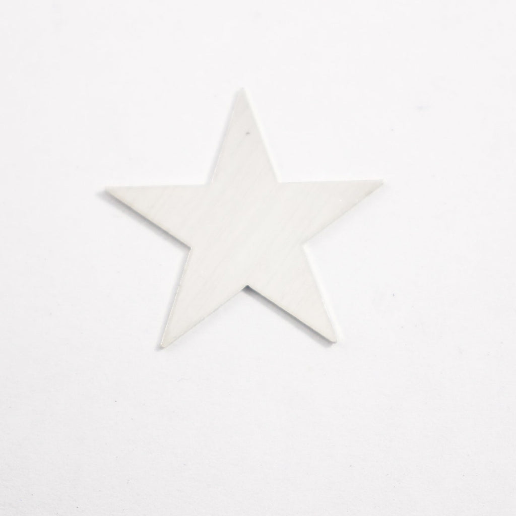 Star Stamping, Sterling Silver 23mm x 23mm - 25G.- Supply Destash - Completely Hammered