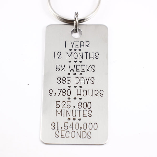 One Year Keychain - DISCOUNTED and READY TO SHIP - Completely Hammered