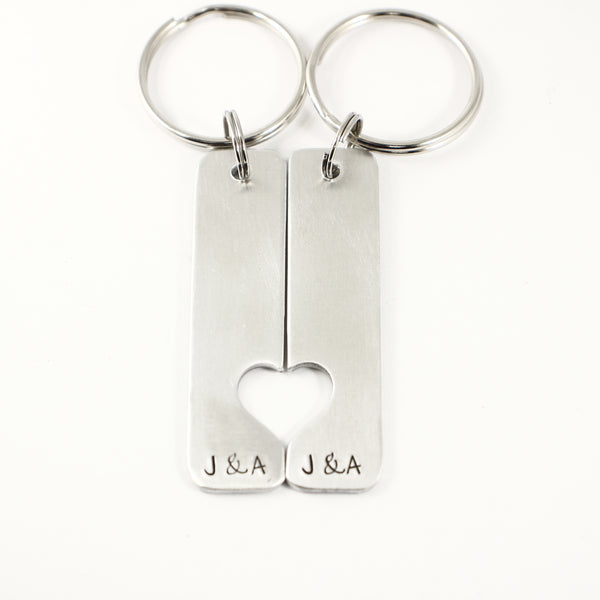 Roman Numeral Couples Keychain Set - Completely Hammered