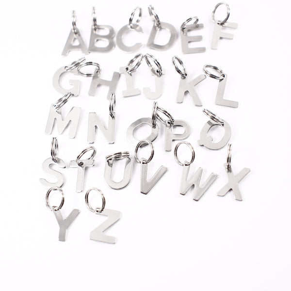 Small Flat Keychain Add On Letter Charms