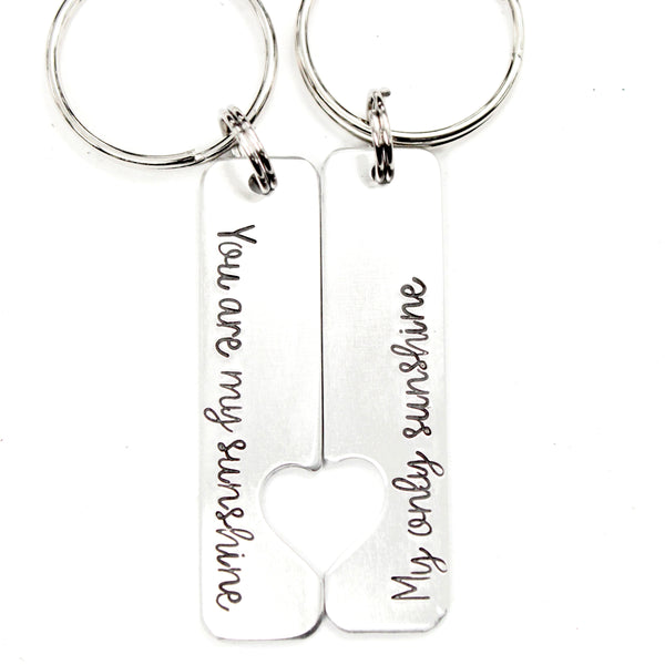 "You are my sunshine My only sunshine" - Couples Keychain Set