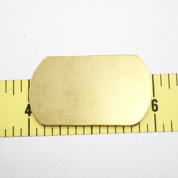 Brass Dog Tag - Supply Destash - Completely Hammered