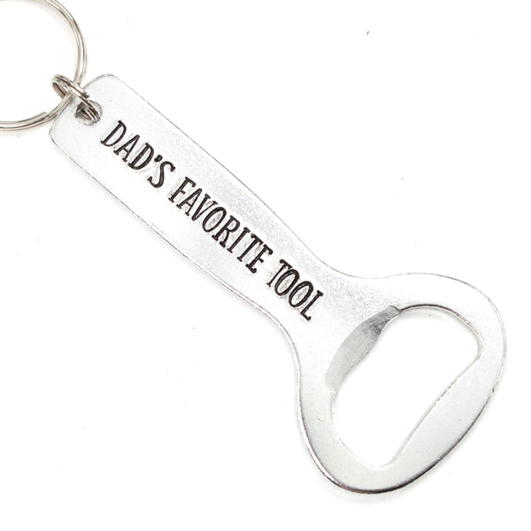 "Dad's Favorite Tool" Bottle Opener Keychain