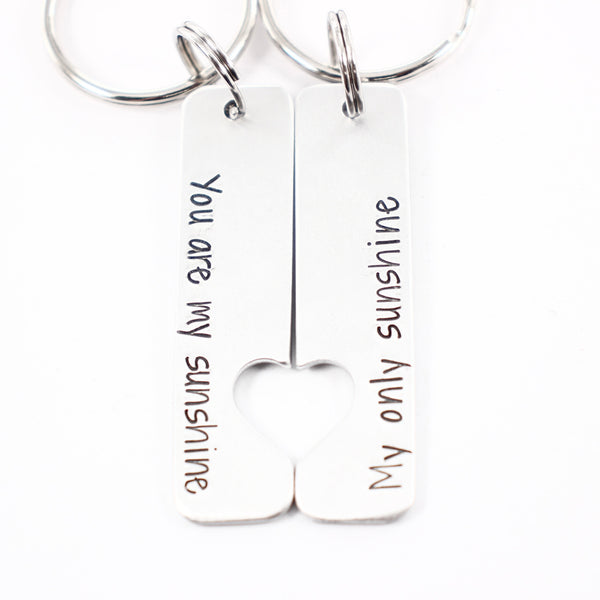 "You are my sunshine My only sunshine" - Couples Keychain Set