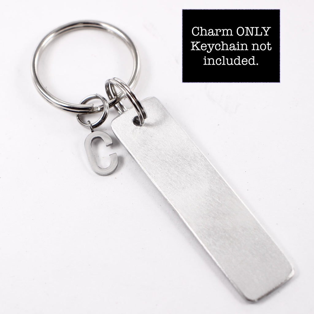 Completely Hammered Small Keychain Add on Letter Charms M