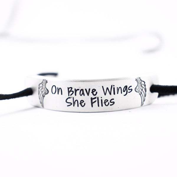 Personalized Hand Stamped Aluminum and Suede Leather Wrap Bracelet