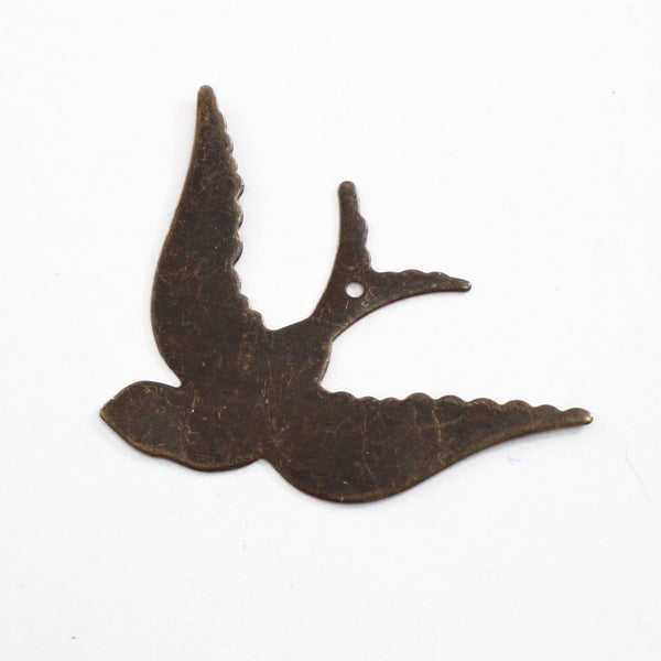 Vintaj Brass Song Bird Blank - Supply Destash - Completely Hammered