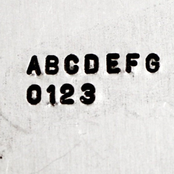 Numeric Stamp Set - Block Font - 1.5mm - Completely Hammered