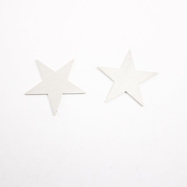 Star Stamping, Sterling Silver 23mm x 23mm - 25G.- Supply Destash - Completely Hammered