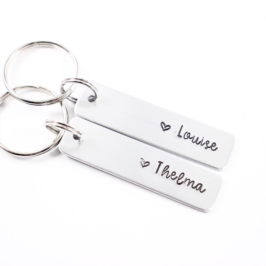 "Thelma" and "Louise" Keychain Set