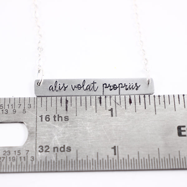 "alis volat propriis" Necklace - Sterling Silver