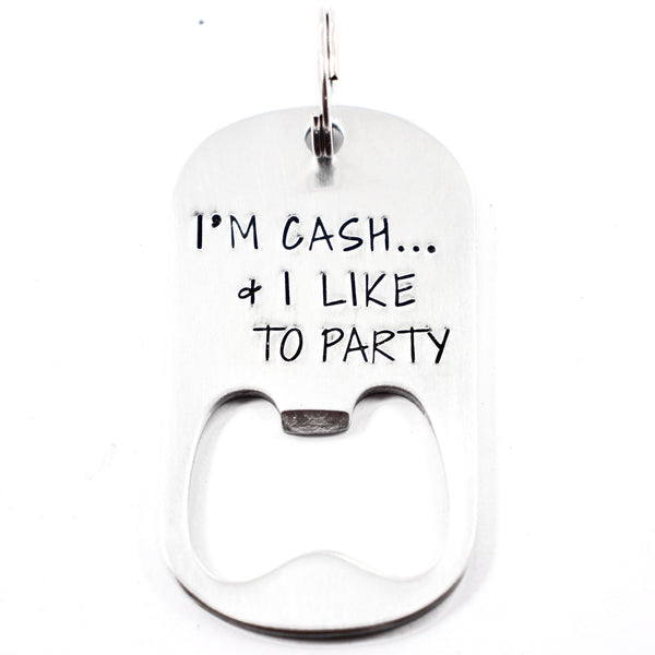 "I Like to Party" - Bottle Opener Dog Tag