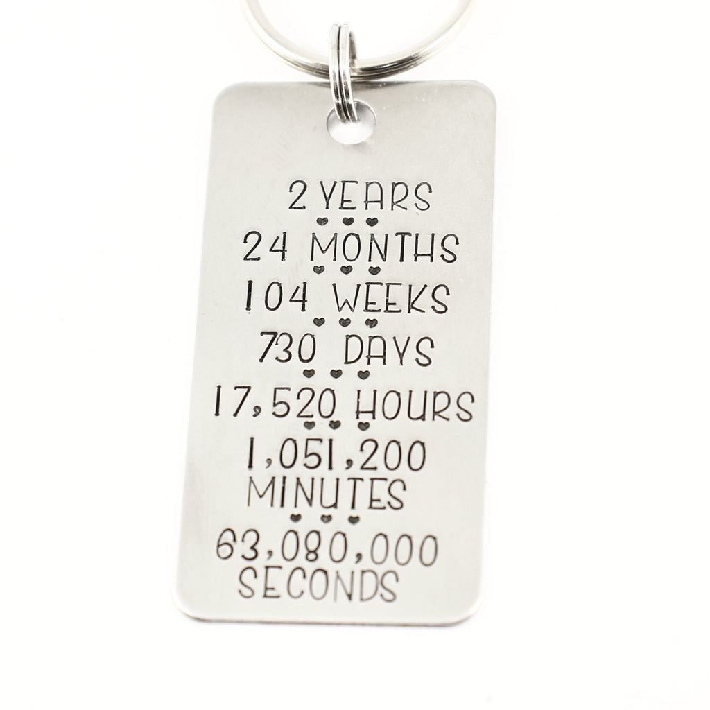 Two Years Keychain - DISCOUNTED and READY TO SHIP - Completely Hammered