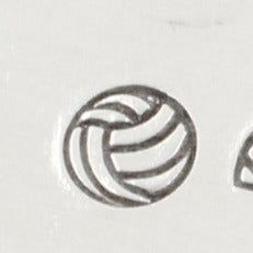 Font Fixation 4mm Volleyball Metal Stamp - Completely Hammered