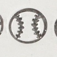 Font Fixation 4mm Baseball Metal Stamp - Completely Hammered