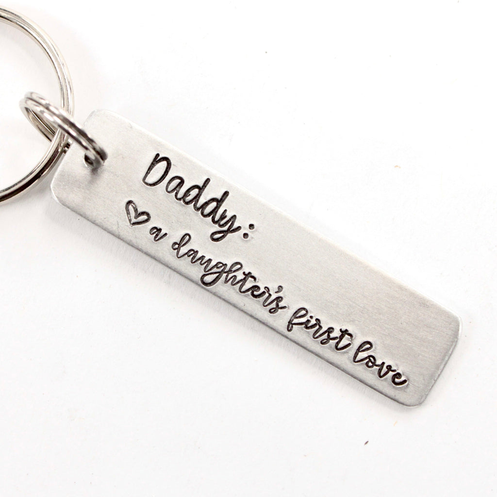 "Daddy:  a daughter's first love" Keychain - Discounted and ready to ship