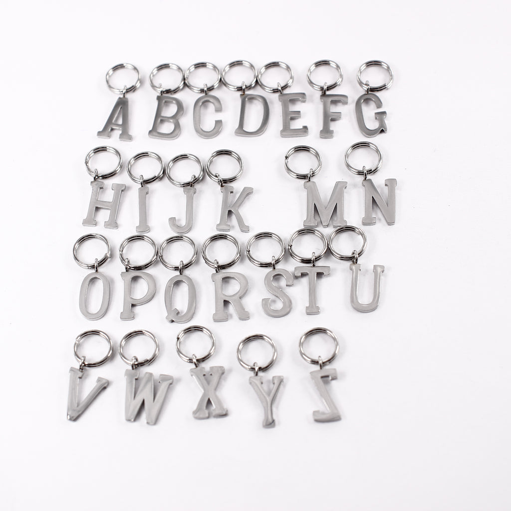 Completely Hammered Small Keychain Add on Letter Charms M