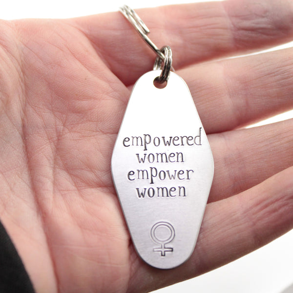 "empowered women empower women" Motel Key style Keychain