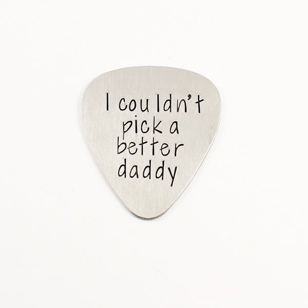Custom, Hand stamped Guitar Pick - Completely Hammered