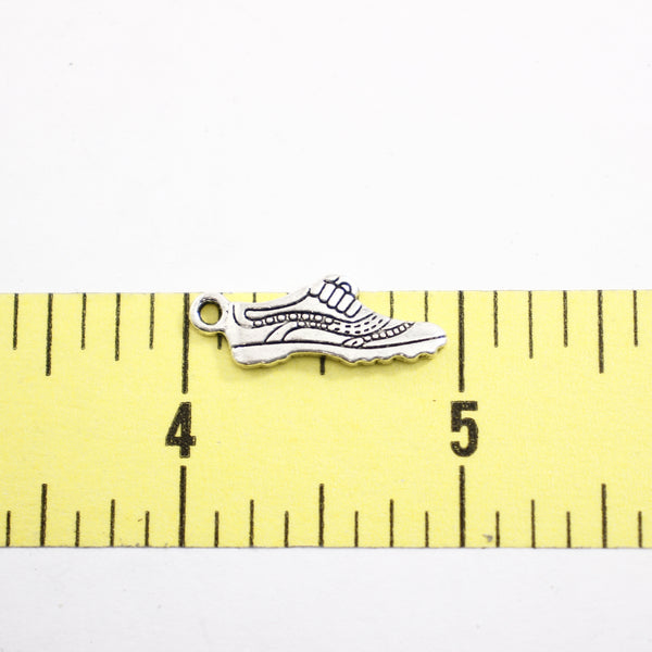 Running Shoe Charm - 13 Pieces - Supply Destash - Completely Hammered