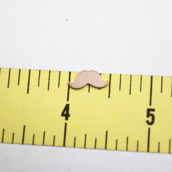 Mustache Solderable Accent - 2 pieces - Supply Destash - Completely Hammered