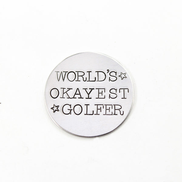 Custom, personalized MAGNETIC golf ball marker