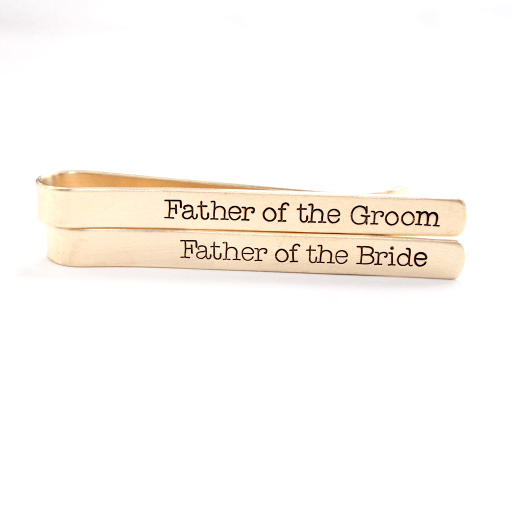"Father of the Bride" or "Father of the Groom" Tie Bar / Tie Clip