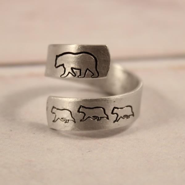 Mama Bear Wrap Ring - Ring - Completely Hammered - Completely Wired