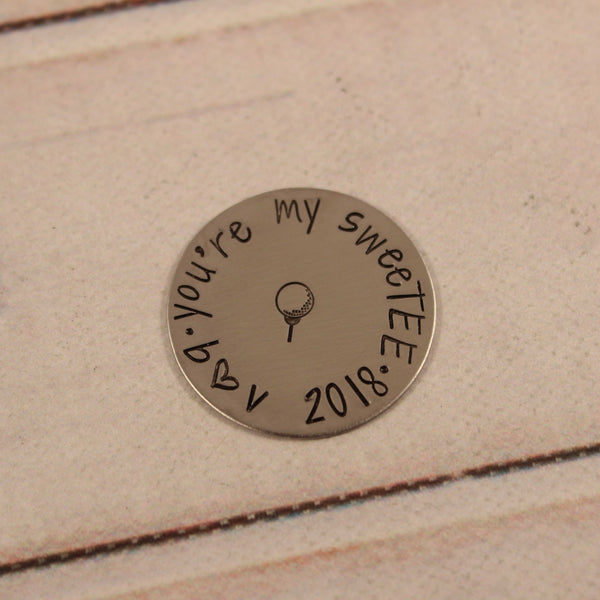 Custom, personalized MAGNETIC golf ball marker - Completely Hammered