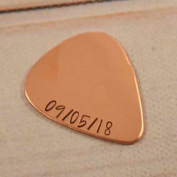 Custom, Hand stamped Guitar Pick - Guitar Pick - Completely Hammered - Completely Wired