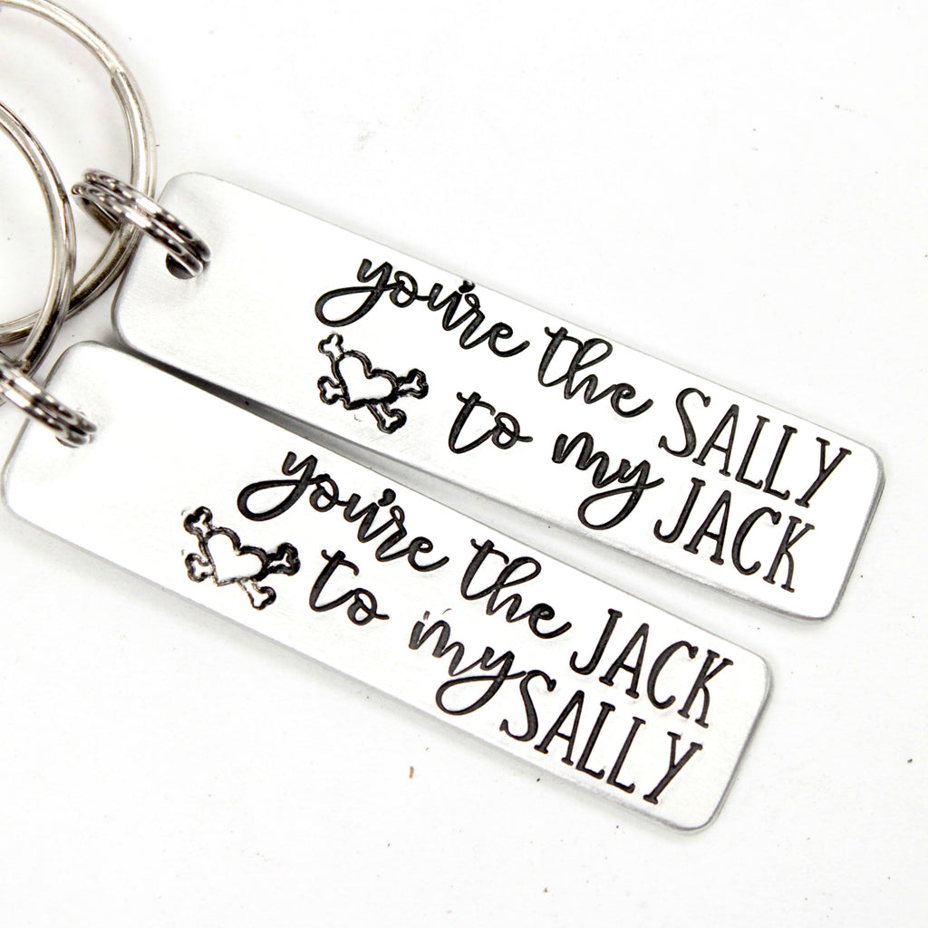 "You're the Jack to My Sally" and "You're the Sally to my Jack" Keychains