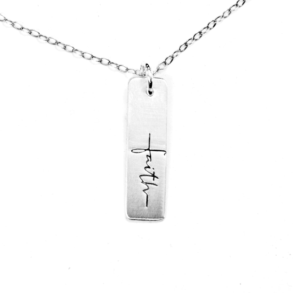 "faith" Sterling Silver Necklace / Charm