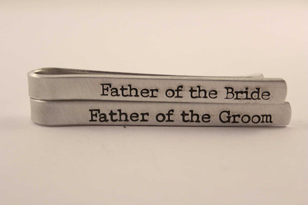 Custom Hand Stamped Tie Bar / Tie Clip - Completely Hammered