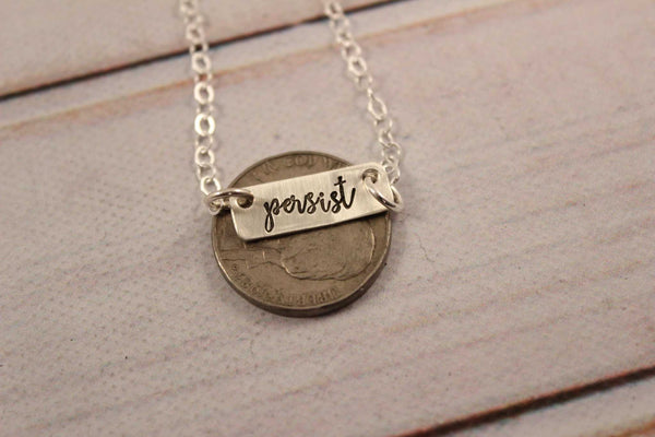 "Persist" Necklace - Completely Hammered