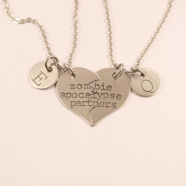 "Zombie Apocalypse Partners" Necklace or Keychain Set - Completely Hammered