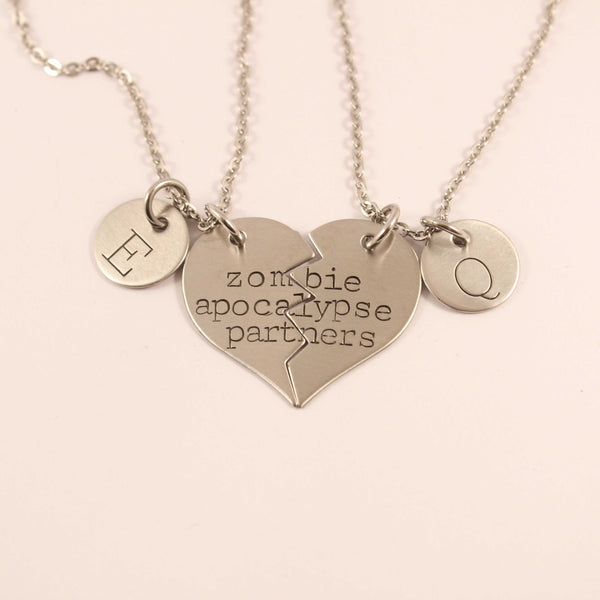 "Zombie Apocalypse Partners" Necklace or Keychain Set - Completely Hammered