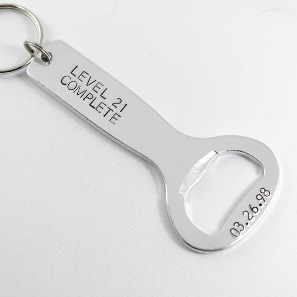 Your choice of text Bottle Opener Keychain - Custom - Keychains - Completely Hammered - Completely Wired