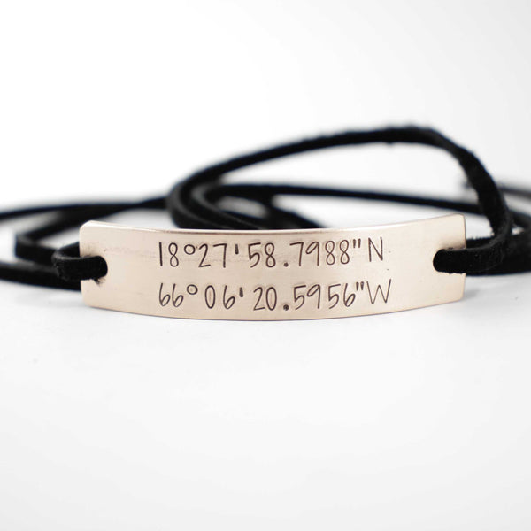 Copper and Suede Leather Wrap Bracelet with your choice of text - Completely Hammered