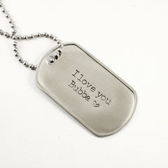 Personalized, Dog Tag Necklace / keychain